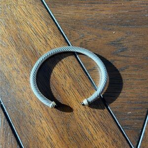 David Yurman Cable bangle bracelet 925/14k, Onyx, Women’s small.